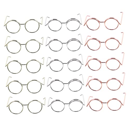 Abaodam 15 Stück Puppenbrille aus Metall mit Drahtgestell Kostüm Zubehör für Puppen Roségold Silber Gold für Geburtstagsgeschenke und Kinderverkleidungen Abaodam 15 Stück Puppenbrille aus Metall mit Drahtgestell Kostüm Zubehör für Puppen Roségold Silber Gold für Geburtstagsgeschenke und Kinderverkleidungen von Abaodam