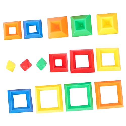Abaodam 15 Stück Teiliges Pyramidenspielzeug aus Pädagogisches Stapelspiel für Geeignet für Spieler und Mehr Langlebig Tragbar Fördert Freude und Kreativität Zufällige Zufällige Farbe von Abaodam