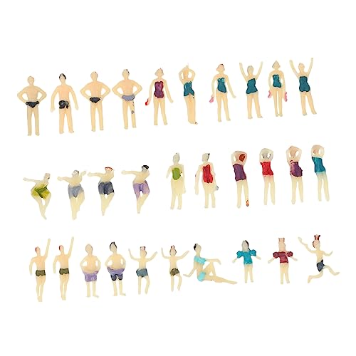 Abaodam 150 STK Charakterpuppenmodell Miniaturmenschen Für Maßstabsgetreues Personenmodell Architekturmodell Menschen Menschliche Modelle Menschen Zahlen Sandkasten Einstellen Gemalt PVC von Abaodam