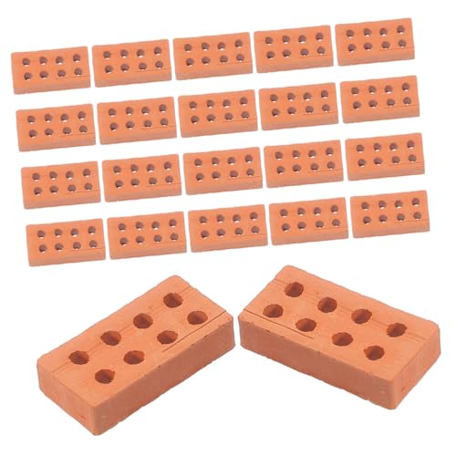 Abaodam 150 Stück Mini-bausteinmodell Puppenhausbauzubehör Puppenhaus-simulationssteine Spielzeugsteine Ziegel Puppenhaus-miniziegelfliesen Ziegel Für Den Garten Brown Ton von Abaodam