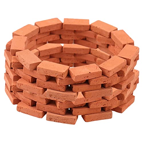 Abaodam 150 Stück Tonmaterial Mini-hausbedarf – Rechteckige Mini-bausteine Keine Grate Sicher Für Kreatives Spielen von Abaodam