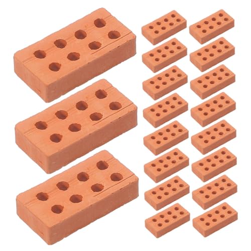 Abaodam 150 Stück Ziegelmodell Mini Ziegel Ziegelblöcke Ziegel Für Die Landschaftsgestaltung Miniatur Konstruktionsspielzeug Ziegel Puppenhaus Baumaterial Modell Kleiner Ziegel von Abaodam
