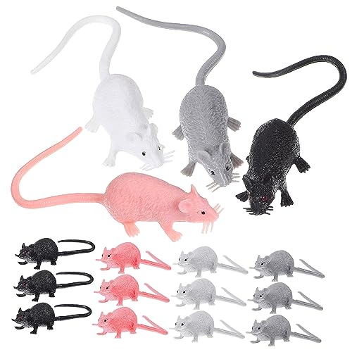 Abaodam 16 Pcs Ratte Kunststoff Gefälschte Ratten Kleine Gefälschte von Abaodam