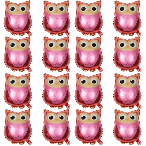 Abaodam 16stücke Eulen Folienballons Kreative Tierballons Für Geburtstagsfeier Deko Aluminiumfolie Fotorequisiten Und Partyzubehör von Abaodam