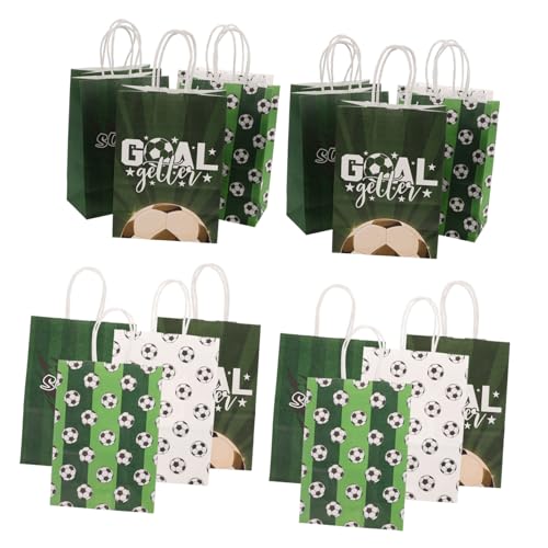 Abaodam 16 Stück Geschenktüte mit Fußballmotiv Partytüten, Sportpartygeschenk Geschenktüten zum Thema Fußball gesteckt Aufbewahrungsbeutel aus Papier Zubehör für Partytaschen Abaodam 16 Stück Geschenktüte mit Fußballmotiv Partytüten, Sportpartygeschenk Geschenktüten zum Thema Fußball gesteckt Aufbewahrungsbeutel aus Papier Zubehör für Partytaschen von Abaodam