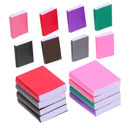 Abaodam 16 Stück Maßstab Leere Mini-bücher in Schwarz und Realistische Puppenhaus-deko für Bjd Szenen DIY Bastelprojekte und Miniaturbibliotheken von Abaodam