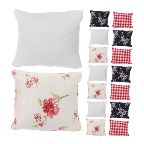 Abaodam 16 Stück Maßstab Leichte Sofakissen in Weiß Blau und Rot Dekorative Miniatur Möbelkissen für Puppenhaus Zubehör und DIY Bastelprojekte Abaodam 16 Stück Maßstab Leichte Sofakissen in Weiß Blau und Rot Dekorative Miniatur Möbelkissen für Puppenhaus Zubehör und DIY Bastelprojekte von Abaodam
