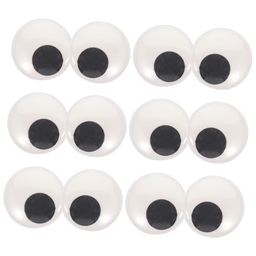 Abaodam 16 Stück Teiliges Große Selbstklebende Wackelaugen Plastik Sicherheitsaugen für DIY Puppen Amigurumi Basteln Herstellung und Party Dekoration von Abaodam