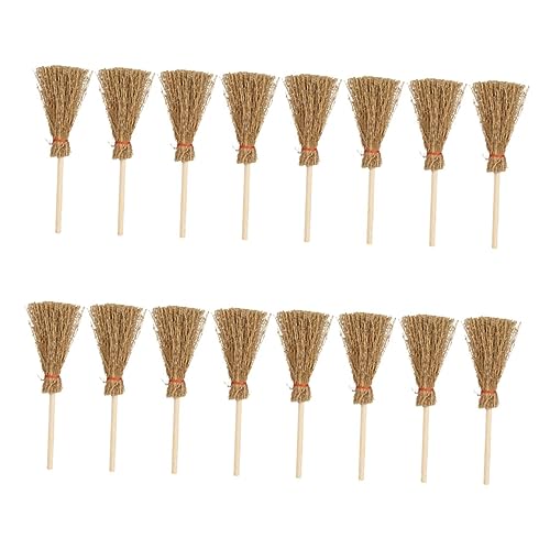 Abaodam 16 Stück Teiliges Mini Besen für Puppenhäuser Realistisches Miniatur Reinigungszubehör aus Sicherem Material für Mikro Landschaftsdeko und DIY Abaodam 16 Stück Teiliges Mini Besen für Puppenhäuser Realistisches Miniatur Reinigungszubehör aus Sicherem Material für Mikro Landschaftsdeko und DIY von Abaodam