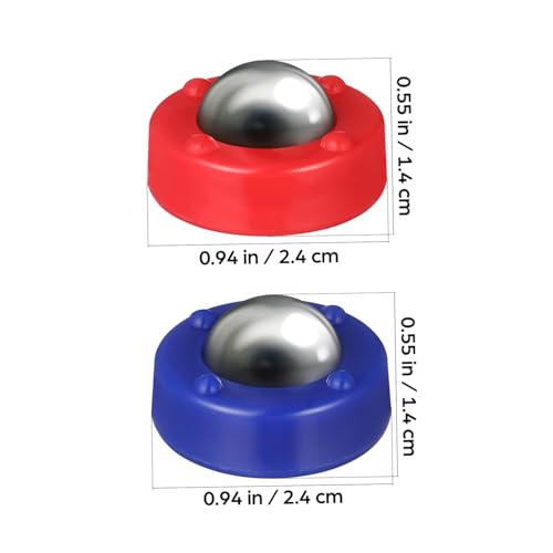Abaodam 16 Stück Teiliges Mini Shuffleboard mit Blauen und Roten Rollkugeln Kompakte Tisch Curling Pucks aus Hochwertigem Kunststoff und Stahl Leicht Langlebig für Kinderparty und von Abaodam