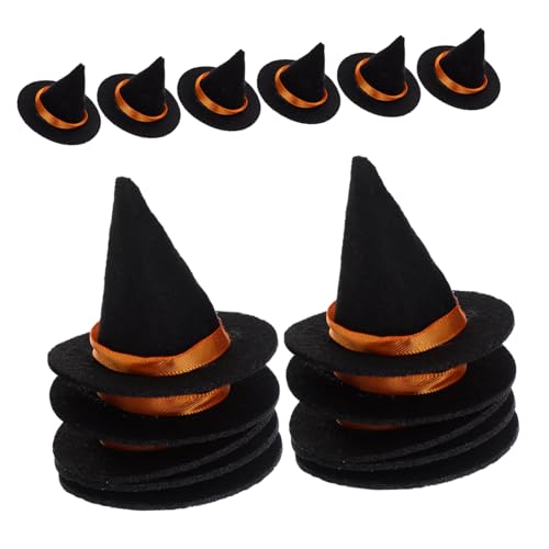 Abaodam 16 Stück Teiliges Mini-hexenhut Schwarzem Filz für Weinflaschenverschlüsse Puppen Halloween-partydekoration und Diy-bastelprojekte Abaodam 16 Stück Teiliges Mini-hexenhut Schwarzem Filz für Weinflaschenverschlüsse Puppen Halloween-partydekoration und Diy-bastelprojekte von Abaodam