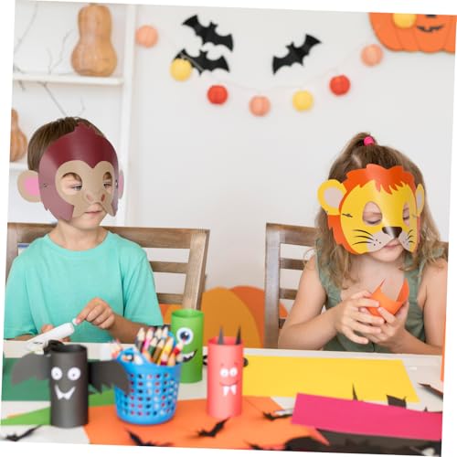 Abaodam 16 Stück Teiliges Tierpapiermasken Bunte Dschungel Tiermasken aus Papier Leichte Party und Cosplay Masken für Geburtstag Halloween Karneval Einfache Montage Festliche Dekoration von Abaodam