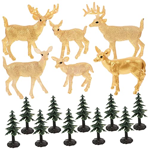 Abaodam 16 Teiliges Weihnachtsbastelset Dekoration Klein Weihnachtsdeko Kleiner Weihnachtsbaum Miniatur Weihnachtsdeko Kleiner Miniatur Weihnachtsbaum Miniaturen Zum Basteln von Abaodam