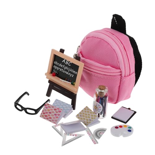 Abaodam Puppenhaus Mini-schulset Mini-bücher Notizbücher Tafel Brillen Pädagogische Werkzeuge Für Puppenspiele Abaodam Puppenhaus Mini-schulset Mini-bücher Notizbücher Tafel Brillen Pädagogische Werkzeuge Für Puppenspiele von Abaodam