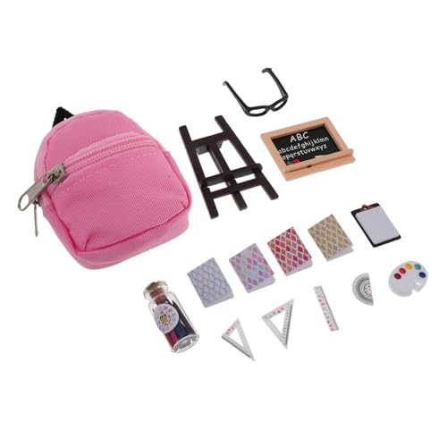 Abaodam 16stücke Teiliges Miniatur Schulbedarf Set Für Puppenhaus Inklusive Schulranzen Tafel Lineale Und Lernwerkzeuge Im Maßstab Für Realistische Klassenzimmer-Dekoration Abaodam 16stücke Teiliges Miniatur Schulbedarf Set Für Puppenhaus Inklusive Schulranzen Tafel Lineale Und Lernwerkzeuge Im Maßstab Für Realistische Klassenzimmer-Dekoration von Abaodam