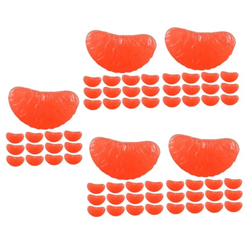 Abaodam 160 STK Grapefruit-Segment Handyhülle kreativität Kunsthandwerk Haarnadeln Haarnadel-Charme kleine orangefarbene Anhänger Mini Modell Stirnband Orangenscheiben schmücken PVC rot von Abaodam