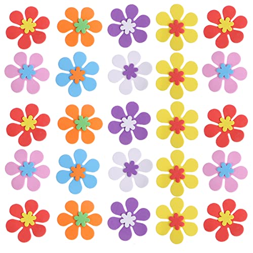 Abaodam Heimdekoration – 160 Stück Cartoon-Blumen-Aufkleber Aus Schaumstoff Selbstklebende Wanddekor-Aufkleber Für Kinder von Abaodam