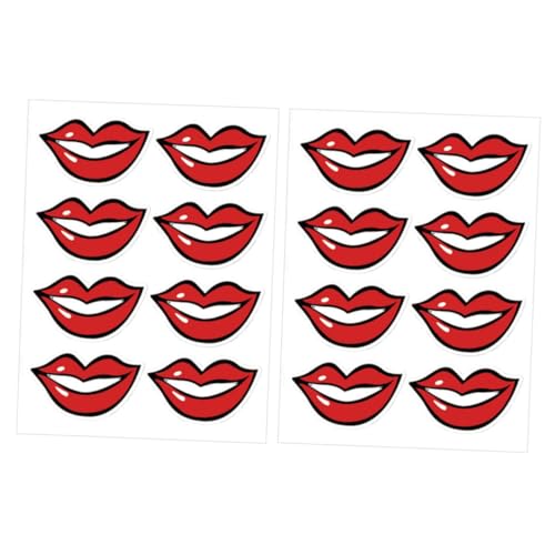 Abaodam 80stücke Lippen-Sticker Für Masken Lächelnde Aufkleber Für Servicebranche Selbstklebende Maskendekoration Zum Verschenken An Freunde Und Familie Abaodam 80stücke Lippen-Sticker Für Masken Lächelnde Aufkleber Für Servicebranche Selbstklebende Maskendekoration Zum Verschenken An Freunde Und Familie von Abaodam