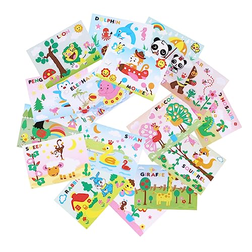Abaodam Aufkleber-Set 3D-mosaik-Aufkleber Kunst Für Kinder Lernspielzeug Bastelbedarf Für Die Schule Zu Hause von Abaodam