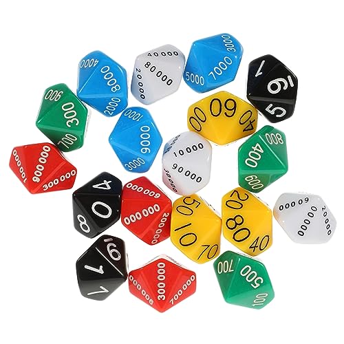 Abaodam 18 STK Wertwürfel platzieren Würfelspielzeug Tischspielwürfel zählwürfel Mini-Würfel Platzwertwürfel Party Games partyspiele Partyzubehör pädagogisches Plastik von Abaodam