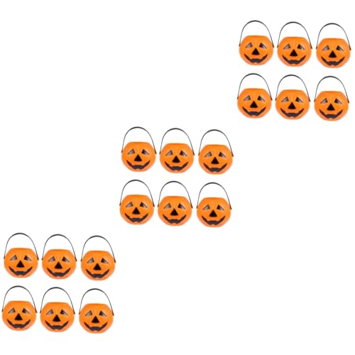 Abaodam 18 Stk Süßigkeitenfass Halloween-kürbiseimer Für Kinder Halloween-leckereien Für Kinder Orangefarbener Eimer Blauer Kürbiseimer Orangefarbenes Dekor Kinderkorb Mini Beleuchtung von Abaodam