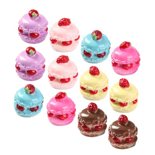 Abaodam 18 Stück Simulation Lebensmittel Kuchen Künstliche Lebensmittel Requisite Mini Ornament Puppenhaus Kuchen Mini Zubehör Mini Rollenspiel Mini Kuchen Modell Winziges von Abaodam