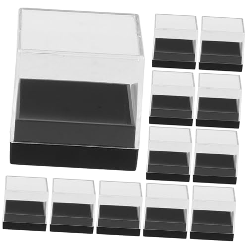 Abaodam 18 Stück Teiliges Acryl Display Transparente Mini Box Quadratische Sammelbox für Mineralien Edelsteine Schmuck und Kleine Sammlerstücke Verschleißfest und Formstabil für Sammler von Abaodam