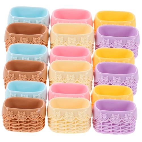 Abaodam 18 Stück Teiliges Miniatur-weidenkorb Langlebigem Harz Handliches Puppenhaus-korbmodell für Küche Picknick Obst Gemüse und Fantasiegarten für Kreatives Rollenspiel Abaodam 18 Stück Teiliges Miniatur-weidenkorb Langlebigem Harz Handliches Puppenhaus-korbmodell für Küche Picknick Obst Gemüse und Fantasiegarten für Kreatives Rollenspiel von Abaodam