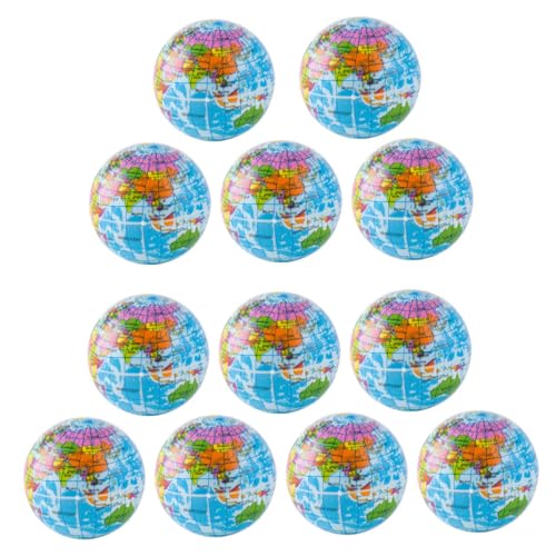 Abaodam 18 Stück Teiliges PU Globe Stressbälle Weiche Langlebige Druckentlastungsspielzeuge für Erwachsene Bunte Bälle als Partyspielzeug und Sensorisches Entspannungs Abaodam 18 Stück Teiliges PU Globe Stressbälle Weiche Langlebige Druckentlastungsspielzeuge für Erwachsene Bunte Bälle als Partyspielzeug und Sensorisches Entspannungs von Abaodam