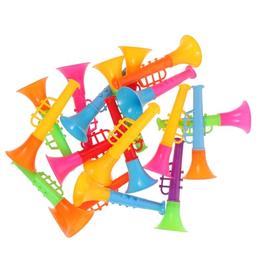 Abaodam 18Stücke Teiliges Mini Trompeten aus Kunststoff für Spielzeuginstrumente Sicher und Robust für Musikliebhaber und Kleine Musiker von Abaodam