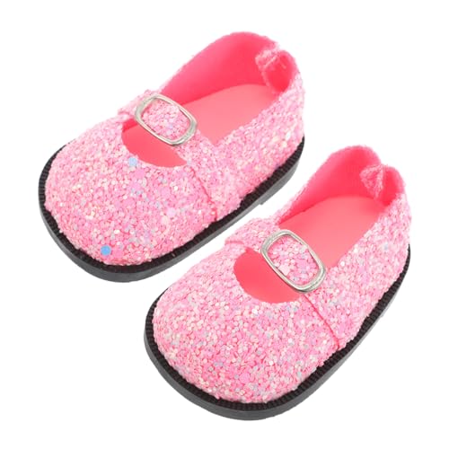 Abaodam 1Paar Glänzende Paillettenschuhe für Puppen Anziehschuhe für Puppenkostüme Puppenzubehör Süßes und Funkelndes Design Sicherer Sitz für Kreatives Spiel von Abaodam