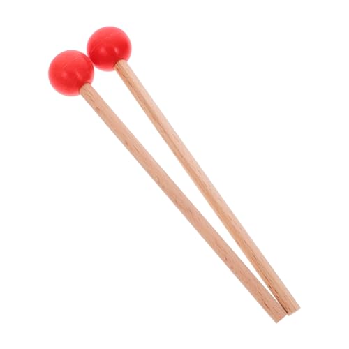 Abaodam 1Paar Marimba Schlägel Performance Drumsticks für Xylophon und Trommel Langlebig und Ergonomisch für Musiker und Anfänger Rote Farbvariante Schlagzeug Zubehör von Abaodam