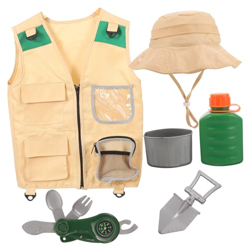 Abaodam 1Satz Abenteuerset Für Teiliges Outdoor Entdeckerset Mit Weste Hut Und Kompass Für Kreative Rollenspiele Im Freien Für Kleine Abaodam 1Satz Abenteuerset Für Teiliges Outdoor Entdeckerset Mit Weste Hut Und Kompass Für Kreative Rollenspiele Im Freien Für Kleine von Abaodam