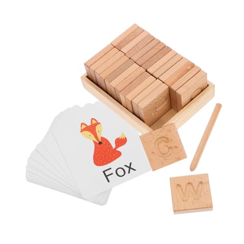 Abaodam 1Satz Alphabet Puzzle Holzspielzeug mit Doppelseitigen Interaktives Rechtschreibspiel für Kleinkinder Lernspielzeug Kognitiven Fähigkeiten und Kreativität Abaodam 1Satz Alphabet Puzzle Holzspielzeug mit Doppelseitigen Interaktives Rechtschreibspiel für Kleinkinder Lernspielzeug Kognitiven Fähigkeiten und Kreativität von Abaodam