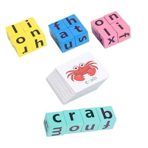 Abaodam 1satz Buchstabenspielzeug Lernspielzeug Zur Buchstabenpaarung Und Worterkennung Mit Karten Für Kreative Alphabetspiele Und Kognitive Entwicklung von Abaodam