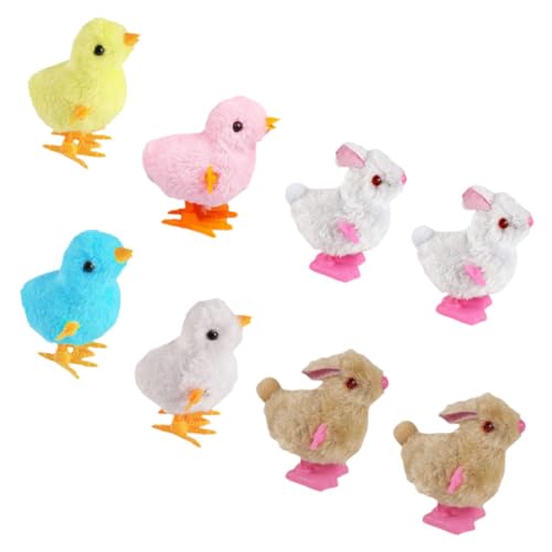 Abaodam 1Satz Aufziehbares Tierspielzeug Teilig Kaninchen und Küken Mechanisches Lernspielzeug für Batterien Robustes Design für Partys und Feiertage von Abaodam