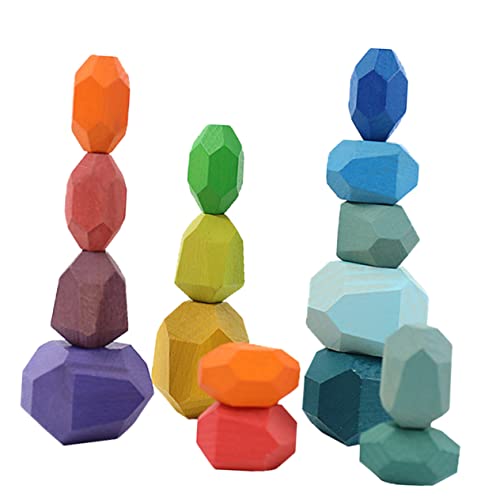 Abaodam 1Satz Bunte Holzbausteine Stapelspielzeug für Lernspielzeug aus Hochwertigem Buchenholz Fördert Kreativität Hand Auge Koordination für Jungen und Mädchen Abaodam 1Satz Bunte Holzbausteine Stapelspielzeug für Lernspielzeug aus Hochwertigem Buchenholz Fördert Kreativität Hand Auge Koordination für Jungen und Mädchen von Abaodam