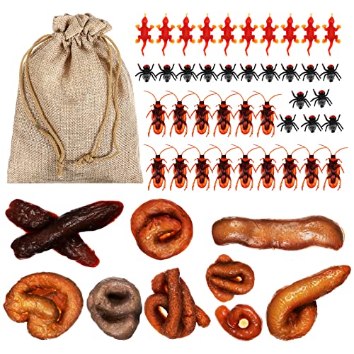 Abaodam 1Satz Falsche Kakerlaken und Poops Streichspielzeug Teile Realistische Nachahmung für Scherze und Halloween Deko für Partys mit Praktischer Jutetasche zur Aufbewahrung Abaodam 1Satz Falsche Kakerlaken und Poops Streichspielzeug Teile Realistische Nachahmung für Scherze und Halloween Deko für Partys mit Praktischer Jutetasche zur Aufbewahrung von Abaodam