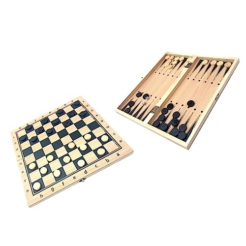 Abaodam 1Satz Faltbares Holzschachspiel Tragbares Magnetisches Schachbrett für Erwachsene Pädagogisches für Spaß und von Abaodam
