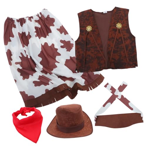Abaodam 1satz Cowgirl Kostüm Set Für Mädchen Teiliges Outfit Mit Hut Bandana Und Weste Für Halloween Und Mottopartys Design Leicht Zu Reinigen Auffällige Gestaltung Abaodam 1satz Cowgirl Kostüm Set Für Mädchen Teiliges Outfit Mit Hut Bandana Und Weste Für Halloween Und Mottopartys Design Leicht Zu Reinigen Auffällige Gestaltung von Abaodam