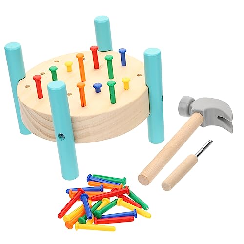 Abaodam 1Satz Hölzerne Nagelspielwerkbank mit Hammer Montessori Hand Augen Koordination für Kleinkinder Sicheres und Langlebiges Holzspielzeug Abaodam 1Satz Hölzerne Nagelspielwerkbank mit Hammer Montessori Hand Augen Koordination für Kleinkinder Sicheres und Langlebiges Holzspielzeug von Abaodam