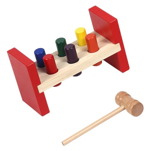 Abaodam 1Satz Holz Klopfspielzeug für Kleinkinder Interaktives Lernspielzeug Kognitives mit Bunten Stecken für Frühe Bildung und Motorische Fähigkeiten aus Robustem Material von Abaodam
