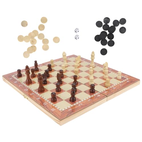Abaodam 1Satz Holz Schachspiel Familienspielzeug mit Schachbrett und Dame Tragbar und Leicht für Zuhause Schule und Reisen Fördert Logisches und Gedächtnistraining Abaodam 1Satz Holz Schachspiel Familienspielzeug mit Schachbrett und Dame Tragbar und Leicht für Zuhause Schule und Reisen Fördert Logisches und Gedächtnistraining von Abaodam