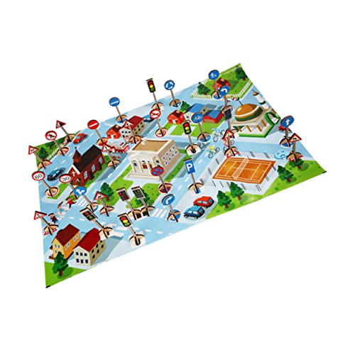 Abaodam Sandkastenspielzeug Straßenschild-Spielzeug-Set 1 Set Straßenschild-Simulation Für Jungen Und Mädchen Pädagogisches Spielzeug von Abaodam