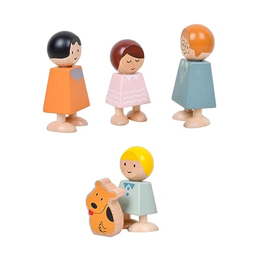 Abaodam 1Satz Holzbausteine Für Kognitive Spielzeuge Hand Augen Koordination Mit Kreativen Familienzeichen Für Gemeinsames Lernen von Abaodam