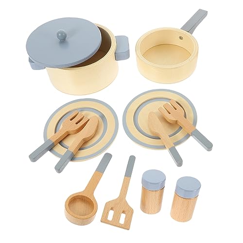 Abaodam 1Satz Kochgeschirr Spielset aus Holz für Interaktives Küchenspielzeug Simulationsspielzeug für Kreative Rollenspiele Leicht und Tragbar für Drinnen und Draußen Abaodam 1Satz Kochgeschirr Spielset aus Holz für Interaktives Küchenspielzeug Simulationsspielzeug für Kreative Rollenspiele Leicht und Tragbar für Drinnen und Draußen von Abaodam