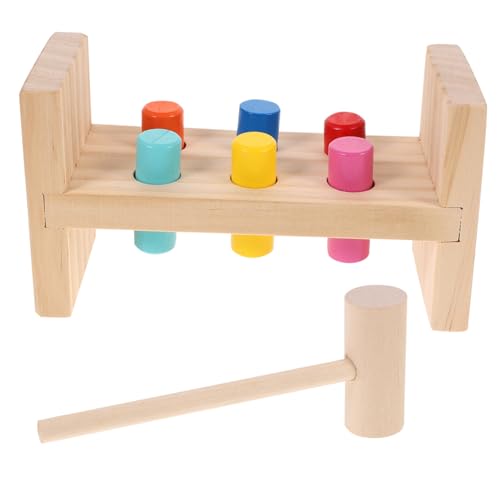 Abaodam 1satz Montessori Nagelspiel Für Mädchen Kognitives Spielzeug Hand-Augen-koordination Pädagogisches Klopfspiel Mit Uhr Interaktives Lernspielzeug Für Mädchen von Abaodam