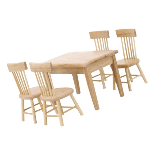 Abaodam 1Satz Maßstab Beige und Stühle Holzspielzeug für Mini Dekoration Fotorequisiten für Sammler Abaodam 1Satz Maßstab Beige und Stühle Holzspielzeug für Mini Dekoration Fotorequisiten für Sammler von Abaodam