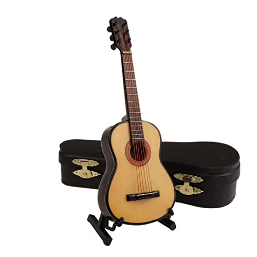 Abaodam 1satz Miniatur-gitarrenmodell Mit Aufbewahrungsbox Realistisches Musikinstrument Für Kreative Dekoration Im Büro Zuhause Für Musikliebhaber Und Freunde von Abaodam