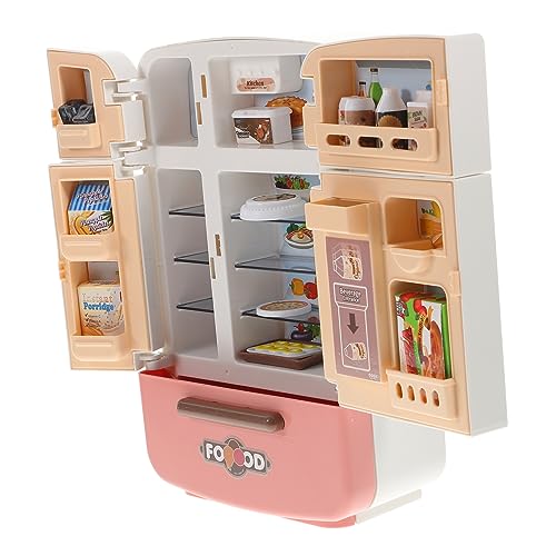 Abaodam 1Satz Mini Kühlschrank Set Mini Lebensmittel Zubehör Für Miniaturhaus Dekoration Für Rollenspiele Und Kreative Aktivitäten Von Kindern Aus Hochwertigem Gefertigt von Abaodam